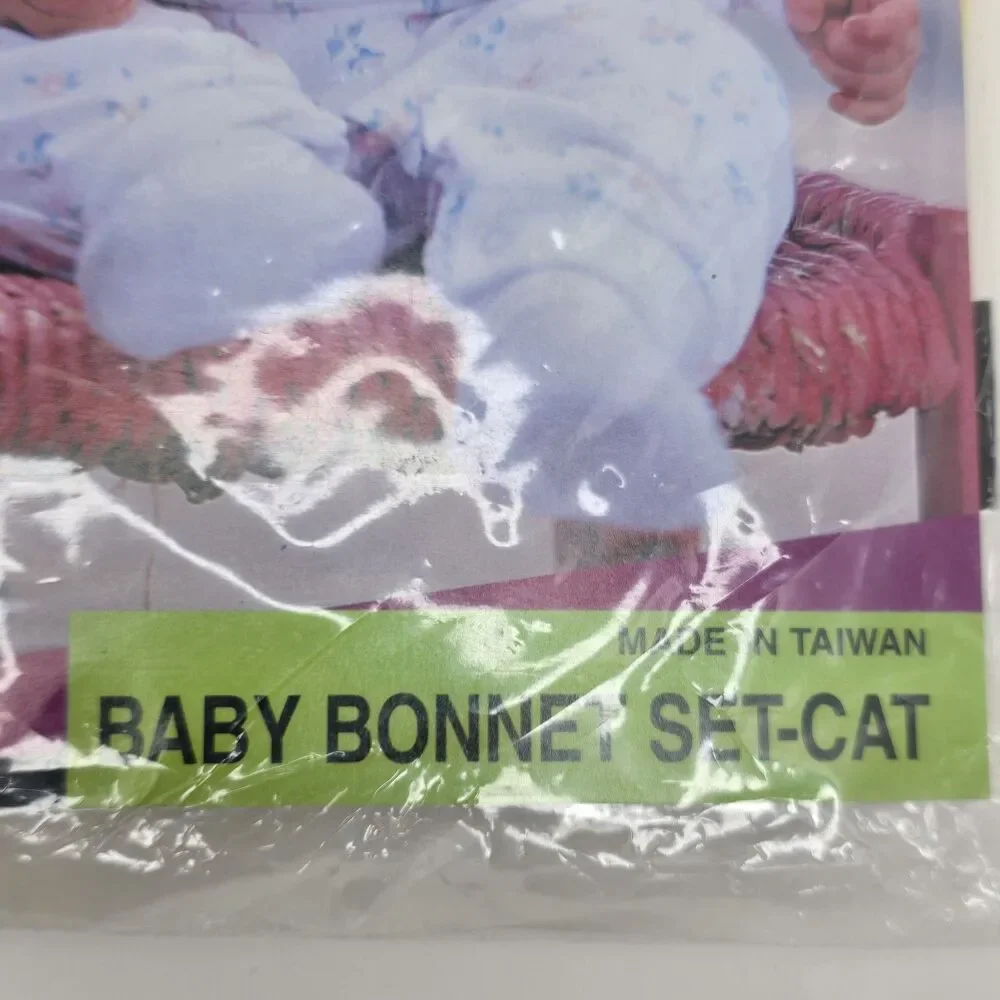 Vintage 1998 Mardi Grad Costumes Toddler Baby Bonnet Set Cat Size Toddler 3-4